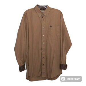 Cinch Shirt Men's Med Plaid Rodeo Cowboy Ranch Dadcore Flip Cuff Square Button